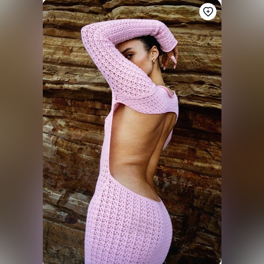 FRANKIE'S BIKINIS x GUIZIO Hayes Crochet Maxi Dress - Slipper Pink